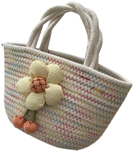 BABYVIVA Modische Strick-Handtasche mit lebendigem Dekor, praktische Tasche, modische Tasche, ein Muss für Fashionistas, Niu Hua Bao Colored, Reference size