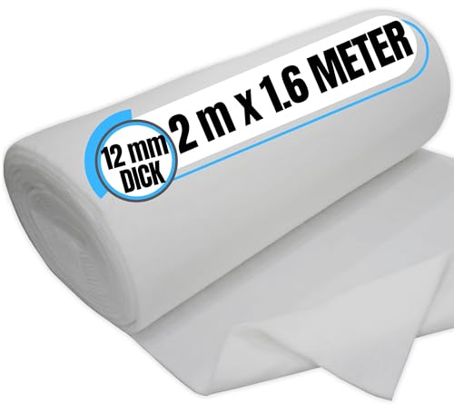 Filterrolle 3,2qm - 2m x 160cm 12mm dick Filtermatte zuschneidbar | Filtervlies waschbar - Luftfiltermatte Filter Universal Luftfilter Abluftfilter Staubsaugerfilter Wieververwendbar