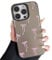 ZTOFERA Case for iPhone 14 Pro Max, Aesthetic Silver Phone Case with Ribbon Bow Pattern, Glossy Hard PC Back Case Silicone Bumper Shockproof Protective Cover for Girls Women - Bowknot