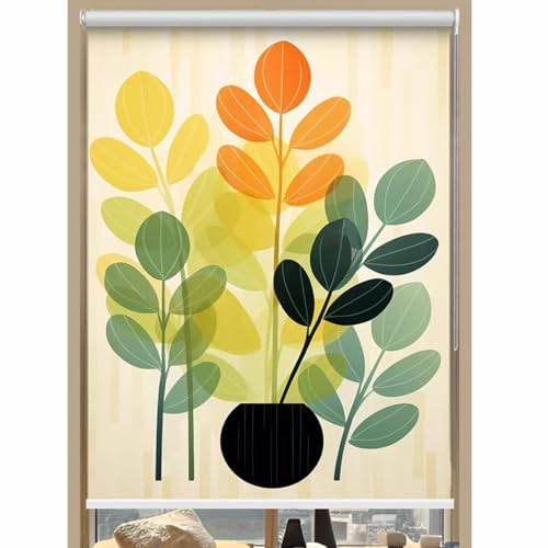 Verdunkelungsrollo für Zuhause, Büro, Fenstervorhang mit exquisitem Muster, Privatsphäre, wärmeisoliert, wasserdicht, Rollos (90 x 150 cm, K)