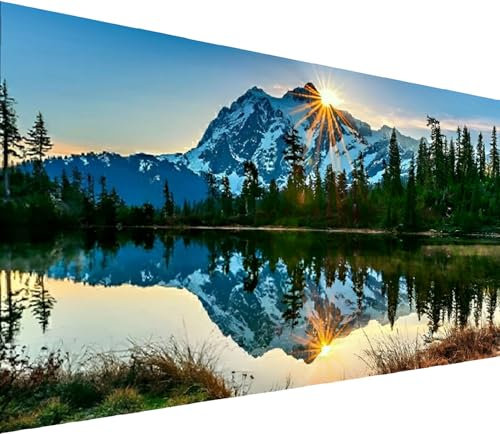 Diamond Painting Broderie Diamant Peinture Kit Grand 40×85 Format Complet en Perle a Coller Paysage Accessoires Canevas 5d Tableau Enfant Adulte Strass Puzzle Dessin Cadeau Decoration Chambre Murale