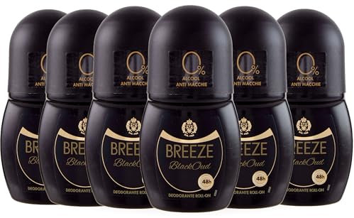 BREEZE | Deodorante Roll On BlackOud, 6x50 ml