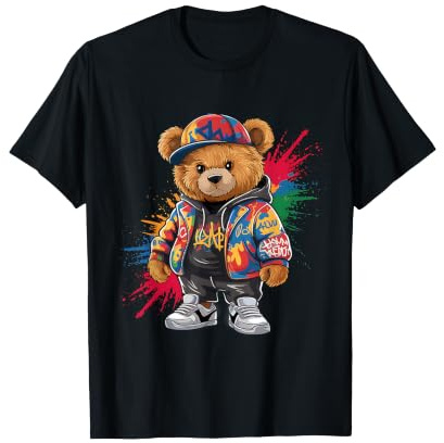 Teddy Bear Urban Vibe Apparel Street Art Culture Inspired T-Shirt