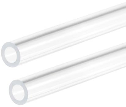 ApuaVireo&Co Lot de 2 Tubes acryliques Transparents rigides Ronds de 305 mm de Long, raccords en Verre Organique PMMA for la Fabrication de modèles(4mm x 8mm)