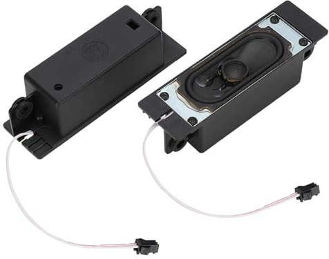 Elprico 2Pcs 8 Ohm 10W TV Speaker Unit Loudspeaker Sound Amplifier for LCD TV Advertising Player, Clear Red and White Wires, Great Bass Effect, ABS Shell, Suitable for Electronic