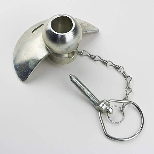 DEMA Fangkugel mit Schale Kat. 2 Traktoraufnahme, Schlepperaufnahme, verzinkt, robust & korrosionsbeständig, einfache Montage, mit Sicherungskette für Landwirtschaft, Gartenbau, Hofbetrieb
