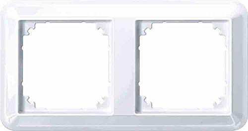 Merten 388225 glänz Atelier-M-Rahmen, 2fach, aktivweiß glänzend