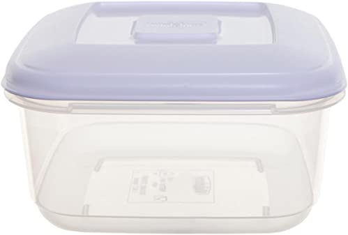 Whitefurze 0.6l Square Food Box Clear 13cm x 7cm x 13cm
