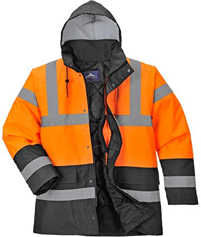 Portwest Parka HV Bicolore, Couleur: Orange/Noir, Taille: M, S467OBRM