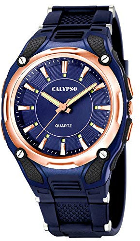 Calypso Herrenarmbanduhr Quarzuhr Kunststoffuhr mit Polyurethanband analog alle Modelle K5560, Variante:08
