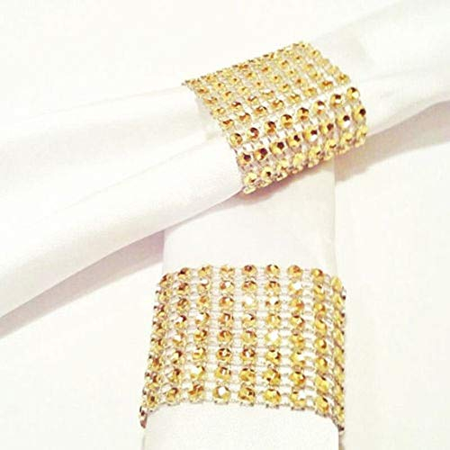 Yosoo 50 Stück Serviettenringe Serviette Halter Schärpe Band Serviettenkette Serviettenhalter Klettverschluss mit Klettverschluss Tischdekoration für Hochziet Party Weihnachten