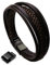murtoo Bracelet for Man Cowhide Genuine Leather Women Unisex Cuff Wrap Bracelet Brown Black Multi-Layer Magnetic Clasp Rope Wristband (Brown, 22.5cm)