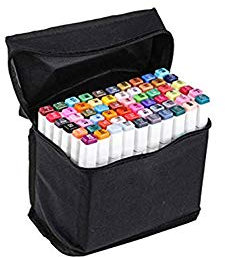 Twin Tip Touch Marker Pen 48 60 80 Colours Animation Design Graphic Sketch Fine Markers Blendable Double Sided Markers (48 Pens)