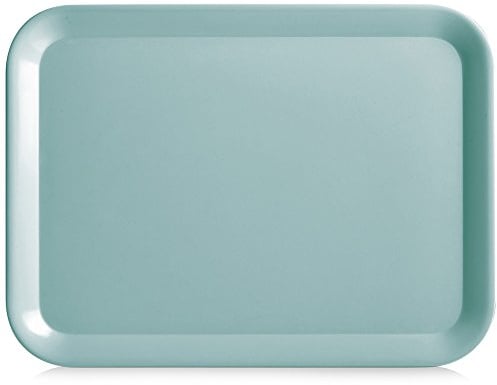 Zeller 26698 Melamintablett, Melamin, Aqua, ca. 43.5 x 32.5 cm, Serviertablett, stapelbar, Kratzfest