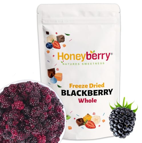 Freeze Dried BlackBerry Whole 250g - No Added Sugar, 100% Natural, Gluten Free, Vegan Friendly