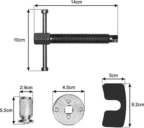 UISEBRT Bremskolbenrücksteller Bremskolbenrücksetzer Universal - Bremskolben KFZ Werkzeug für Verschiedene Fahrzeugtypen