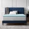 LUCID Matratzen Topper – 5 cm Gel Memory Foam Matratzenauflage, ergonomisch gewellt & atmungsaktiv, Oeko-Tex, 90x190 cm, Blau