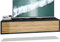 Vladon TV Board Lana 140 Hängeschrank Lowboard 140 x 29 x 37 cm, Made in Germany, Korpus in Schwarz matt, Fronten in Eiche Natur | Große Farbauswahl