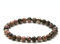 MINERAL MIRACLES Armband, runde Perlen, 6 mm, Naturstein, französische Handwerkskunst, mehr als 60 Auswahlmöglichkeiten (Rhodonite de Madagascar 6 mm)