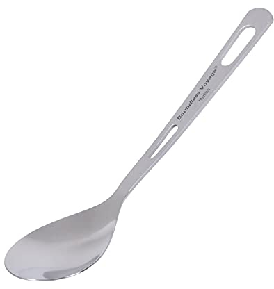 iBasingo Titan Löffel Haushalt Küchenhelfer Ultraleichtes Besteck Wiederverwendbares Geschirr Campinggerät für Rucksacktouren, Wandern, im Freien Ti1041T
