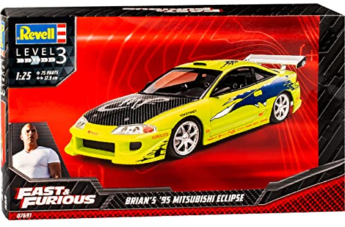 Mitsubishi Eclipse Grün Brian´s Paul Walker The Fast and The Furious 07691 Bausatz Kit 1/25 1/24 Revell Modell Auto mit individiuellem Wunschkennzeichen