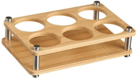 Milageto Portabicchieri a Doppia Fila Portabottiglie in Legno Base Portabicchieri Portabicchieri Vassoio da Portata Portabicchieri Portabicchieri Organizer per