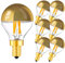 karedle oard 6er Pack G45 Kopfspiegellampe Golden LED Glühbirne E14-Sockel Edison Lampe ersetzt 40 Watt, 4W, 240 Lumen, 2700K warmweiß, LED Filament Fadenlampe, mit dimmenden, 220V, Gold
