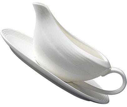 STOBAZA Sauciere Aus Keramik Weißer Saucebecher Mit Griff Für Soßen Dips Essig Und Gewürze Spülmaschinengeeignet Robustes Geschirr Für Restaurant Und Catering