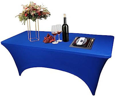 3 m Elastan-Tischdecke für rechteckige Tische – Stretch-Tischdecke für Standard-Klapptische, Spandex-Tischwäsche für 3 m rechteckige Tische, elastische Tischdecke für Weihnachten