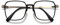 VEVESMUNDO Blaulichtfilter Lesebrille Metall Groß Stylisch Rechteckig Anti Blaulicht Lesehilfen Sehhilfe Brille für Damen Herren (1 Stück Schwarz Brille, 1.0)