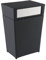 METRO Professional Poubelle Barbados, acier/rotin PE, 38 x 53 x 83 cm, 80 L, rŽcipient intŽrieur en plastique, noir