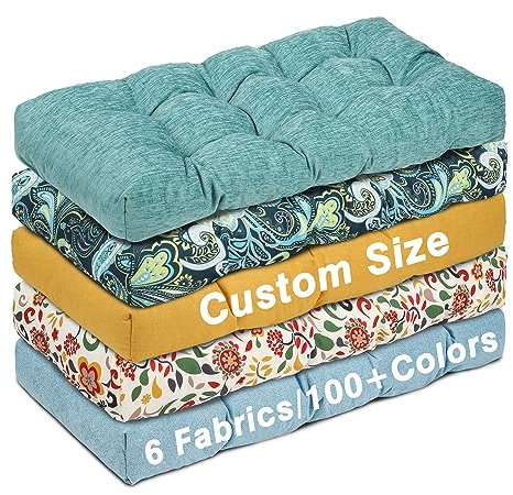 Benutzerdefinierte Bankkissen, rutschfest, getuftetes Memory-Schaum-Bankkissen, Indoor/Outdoor-Möbelkissen, wasserdicht, langlebig, dickes Fensterkissen, Schaukelkissen, Aufbewahrungsbank (10 cm）