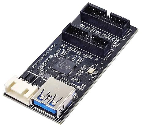 Chenyang USB 3.0 19/20 Pin 1 à 2 USB 3.0 19/20 Pin multiplicateur de Port PCBA avec câble d'alimentation SATA