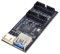 Chenyang USB 3.0 19/20 Pin 1 à 2 USB 3.0 19/20 Pin multiplicateur de Port PCBA avec câble d'alimentation SATA