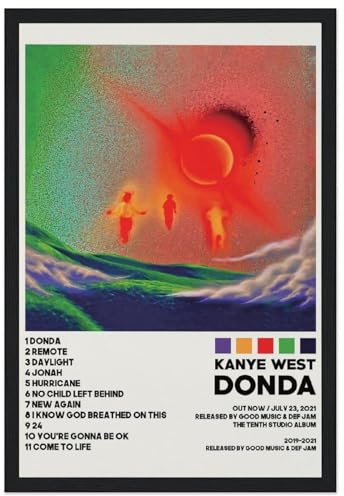 EKoKim Kanye West Poster Donda Poster, dekoratives Gemälde, Leinwand-Wandposter und Kunstdruck, modernes Familienschlafzimmer-Dekor-Poster, 40 x 60 cm