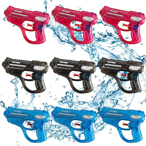B0DSHGDERAYEE wasserpistole klein,Wasserspritzpistolen,Spritzpistole,Mini Wasserpistolen,Sommer Spielzeug Garten Pool Party Mitgebsel für Kinder (9PC klein Stil 2)