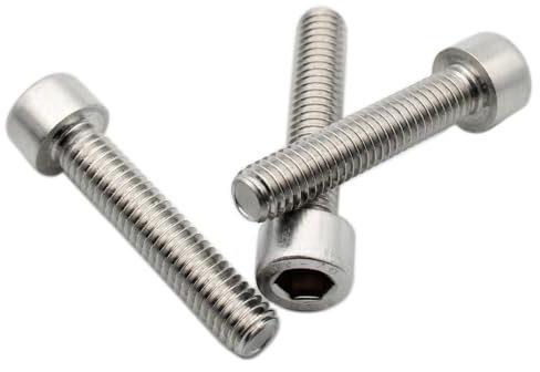 Vis Btr M6 x 16mm : 10 Pcs Visserie Inox pour Rondelle Ecrous | 6 Pans Creux Tete Cylindrique Acier A2 | Vis CHC Inox Tete Ronde Metal Anti-Rouille - DIN 912 | PROTORX