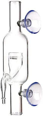 CVZQTE Inline CO2-Diffusor Aus Glas Für Aquarien Bepflanzt Für Tanks Praktische Befestigung Durch Saugnäpfe 80% CO2-Auflösungsrate 2 Größen Glas Co2-Diffusor Für Aquarien