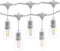 Generico Catena luminosa da esterno bianca pendente catenaria 10 metri prolungabile con 10 portalampada E27 lampadine non incluse