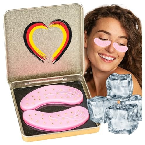 MYSTERY COOL PADS, Silikonpads gegen geschwollenen Augen und Augenringe, eye pads selbstklebend, augenpads wiederverwendbar, eye patches: Handmade in Germany