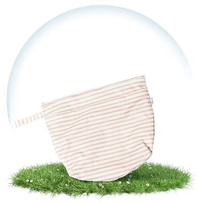Hinzling Wetbag (Boho Lines Duo) – 2 in 1 Nasstasche für saubere und dreckige Stoffwindeln – Nachhaltige Wetbags aus recyceltem Polyester – Wetbag für Kindergarten und Unterwegs – Wetbag Kindergarten