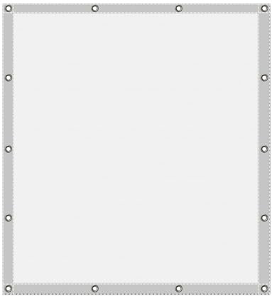 Large Rectangle Garden Sail Canopy 2.8 x 3.5m Waterproof Shade Cloth for Pool Terrace Weather Resistant Greenhouse Cover with Grommets and Free Rope White