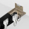 Binari per Tende Incassati - Binario per tende - installazione a soffitto - Binario piatto per tende - Binario Montato a Soffitto Bastone per Tende in Alluminio per Divisorio(Black,1.6m/5.24FT(2*0.8m)