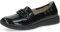 Caprice Damen Slipper aus Leder Bequem, Schwarz (Black Naplak), 39 EU