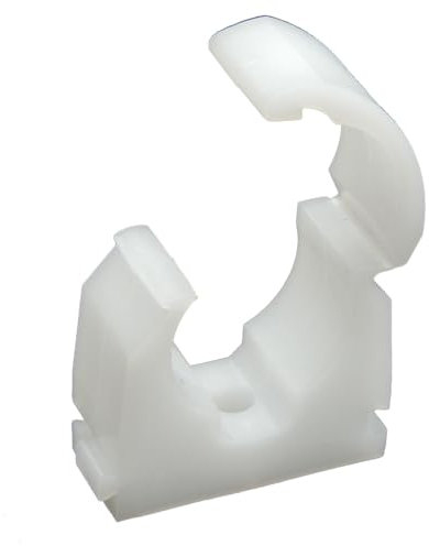 AF4F - Abrazadera de clip de 22 mm con bisagra única para tubería FM Products (paquete de 20) duradera, cierres de clip, fácil instalación, ideal para fontanería, gas y aplicaciones eléctricas