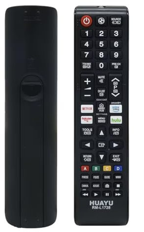HUAYU L1728 Universal TV Remote for all Samsung series compatible with HD,4K,smart Tv,LED,LCD Tv Control with Netflix, Prime Video, Hulu Buttons, Smart Hub Access,