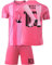 Trikot Kinder Erwachsene Nr.10 Fussball Trikot Set, 24/25 schwarz, Rosa, Blau Fußball Trikot Trainingsanzug Shirts Shorts und Socks, Football Kit for Jungen Mädchen