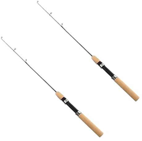 LCE Angelruten, Winter-Eisruten, Stift, Köder, Angelrute, Spinnen, Werfen, harte Rute ohne Rolle, nützlich und praktisch, und Spulen-Kombinationen, Jagd-LCE-Angelrute (75 cm), 2 Stück