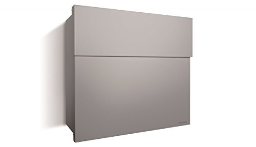 Radius® Designer Briefkasten aus Edelstahl - 10 Jahre Funktions- und Korrosionsgarantie - Postkasten inkl. Montagematerial aus DE – Letterman 4 Silber