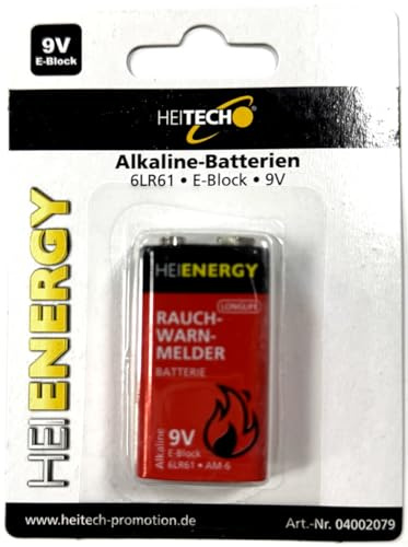 1-er Pack Alkaline Batterien 9 V/E-Block